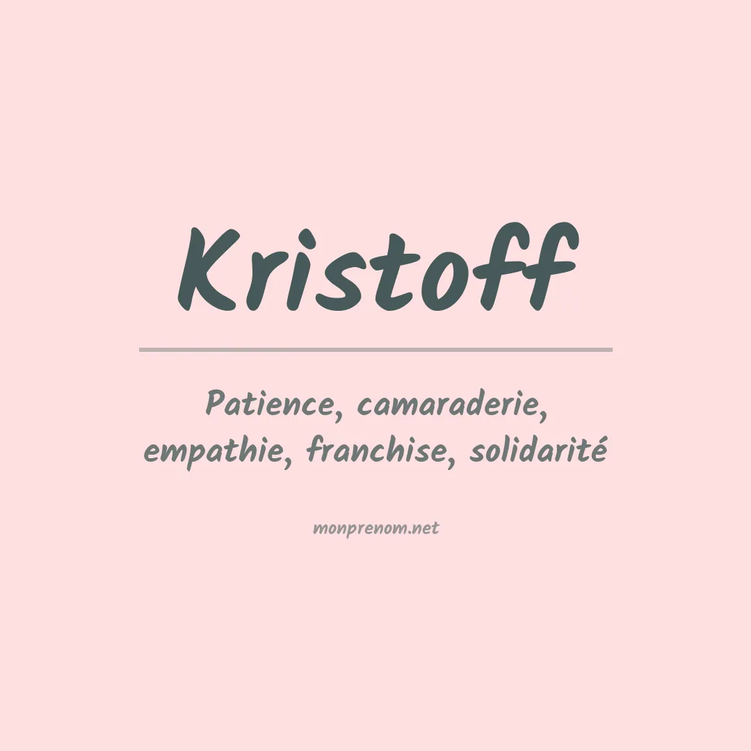 Prénom Kristoff