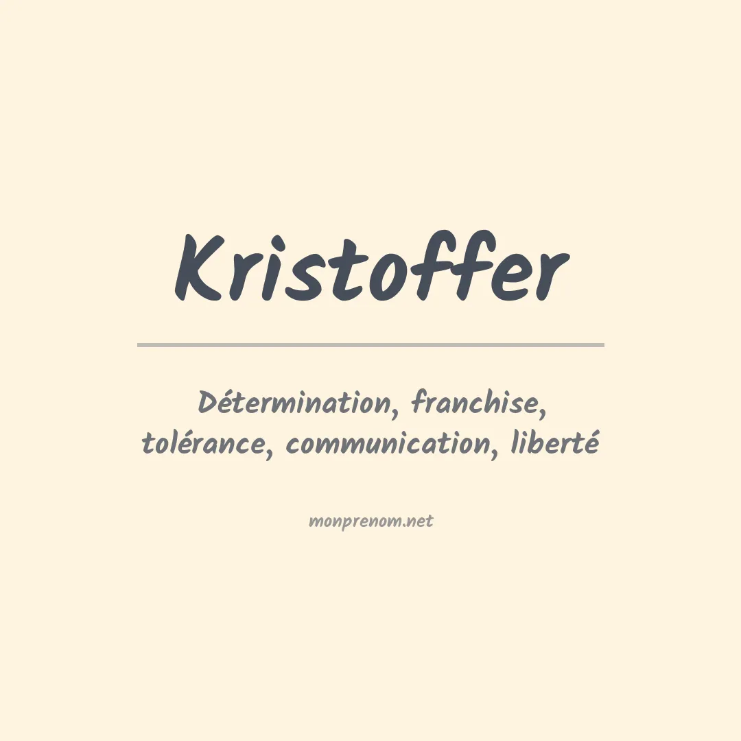 Prénom Kristoffer