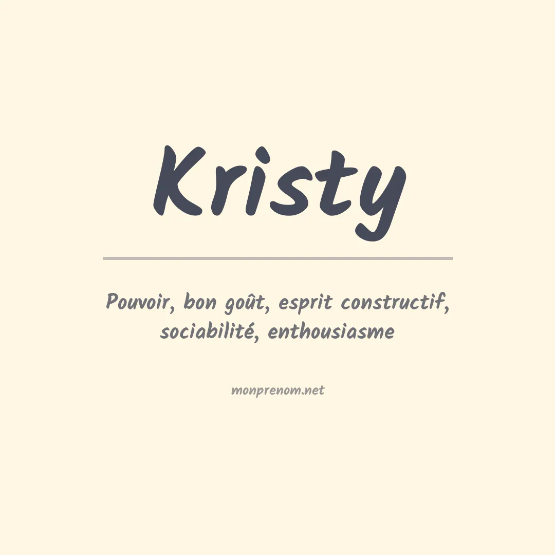 Prénom Kristy