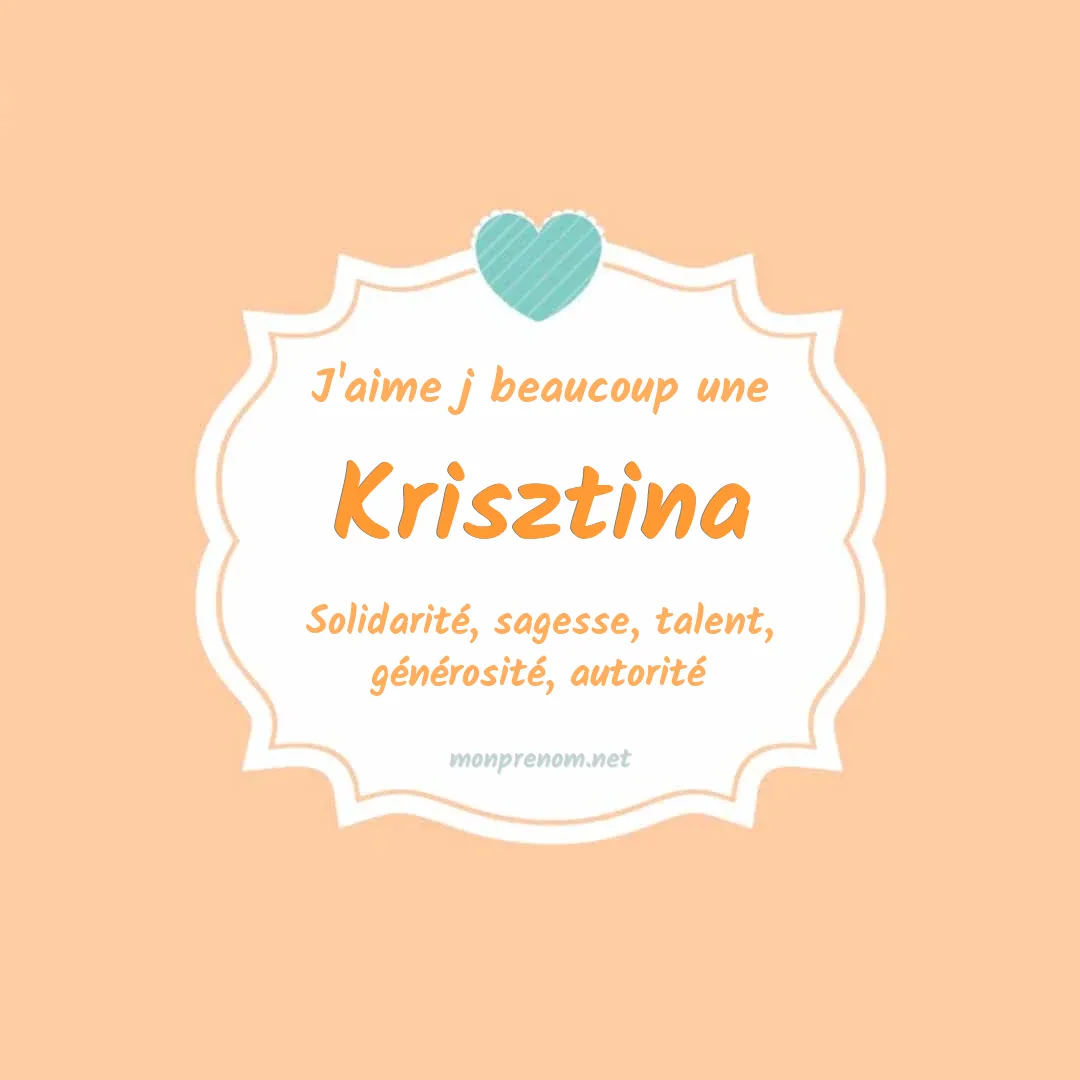 J'aime beaucoup Krisztina