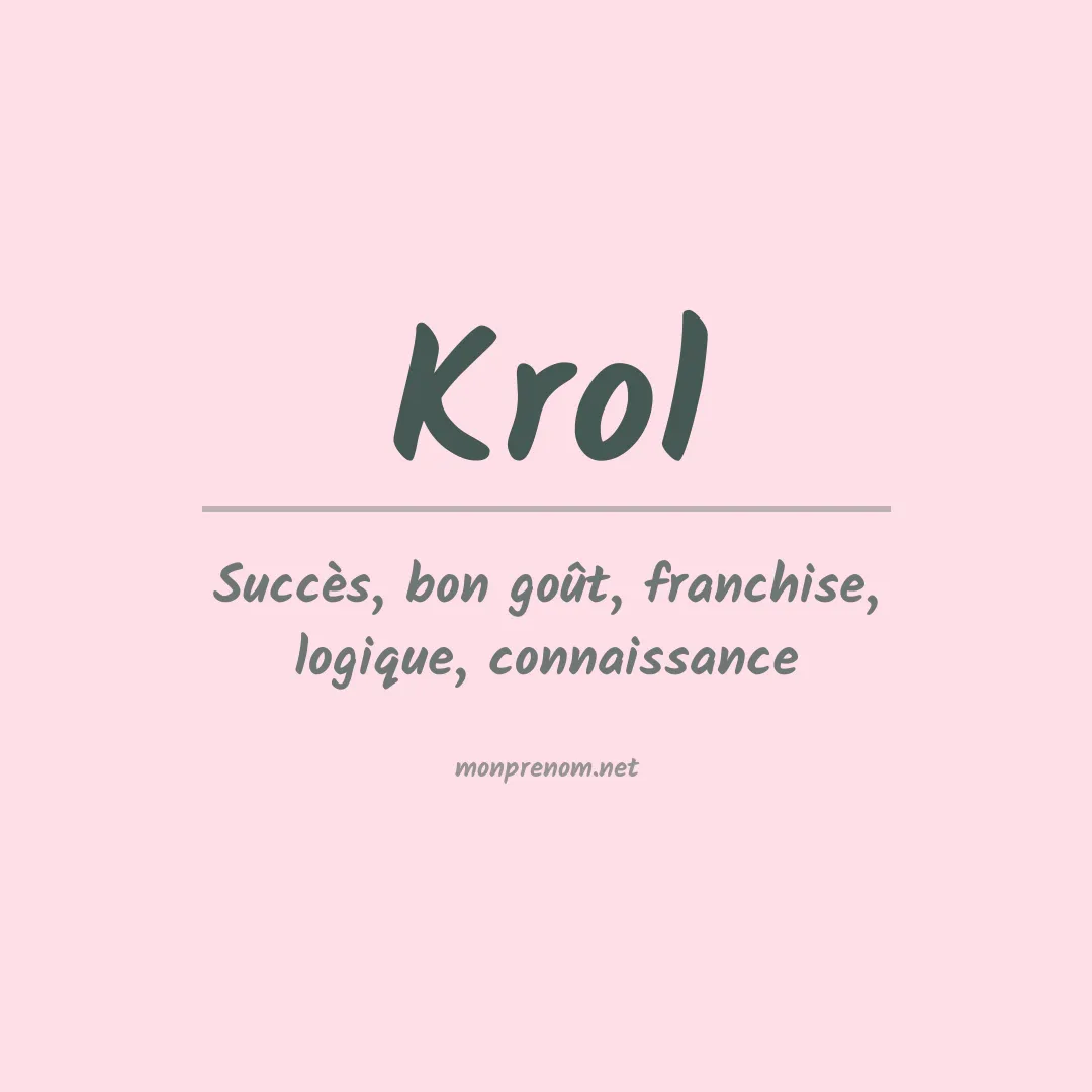 Prénom Krol