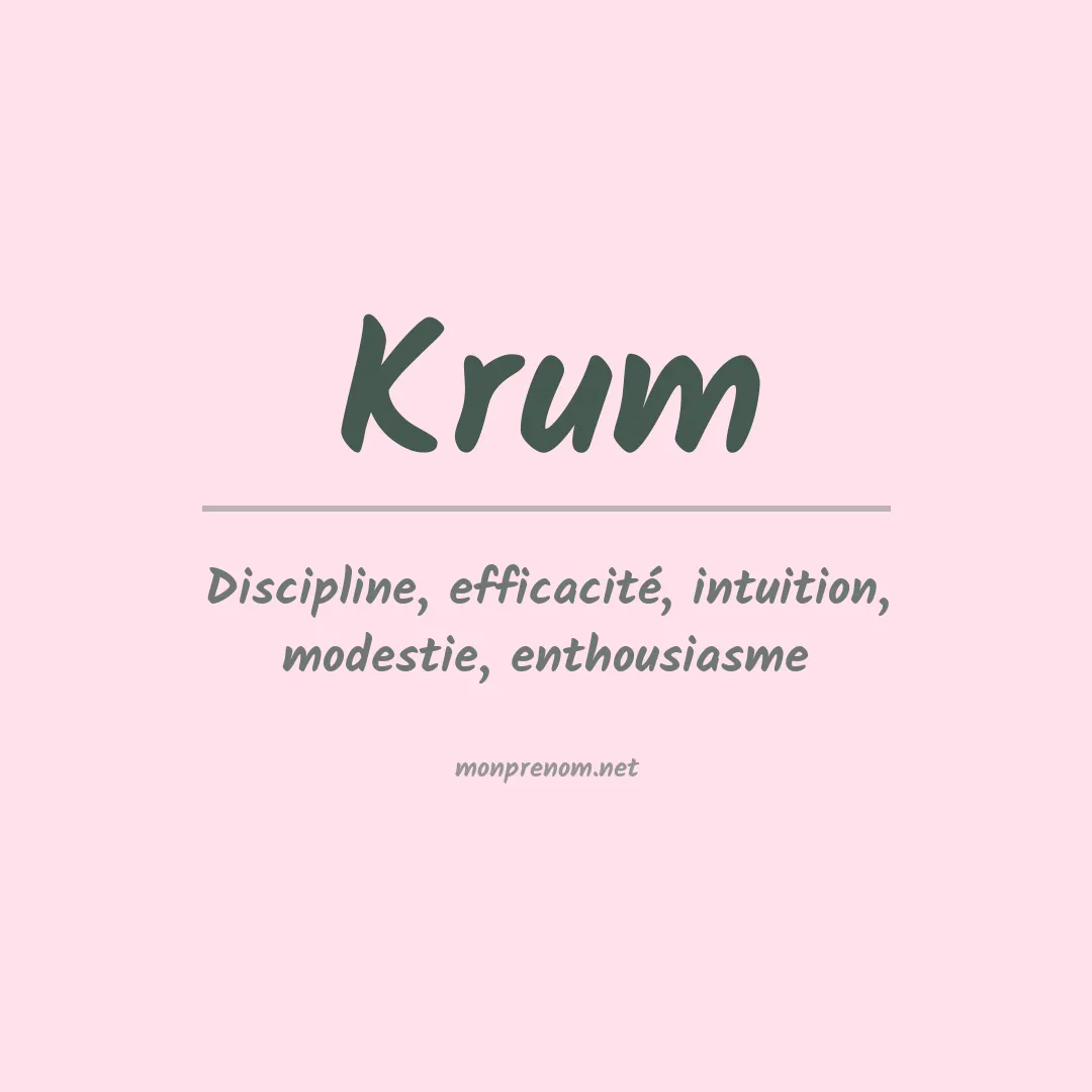 Prénom Krum