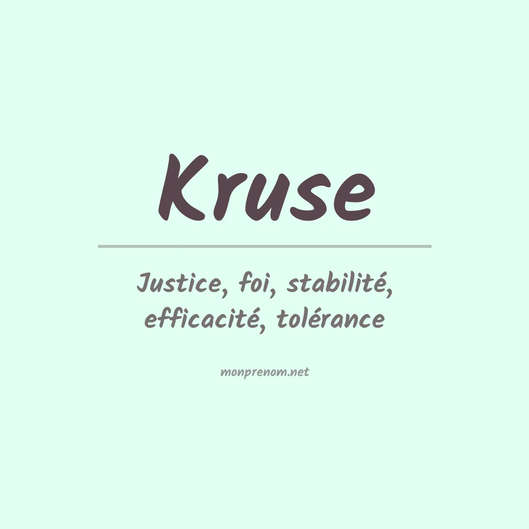 Prénom Kruse