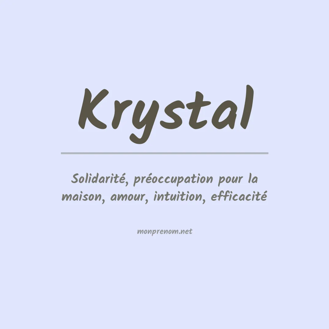 Prénom Krystal