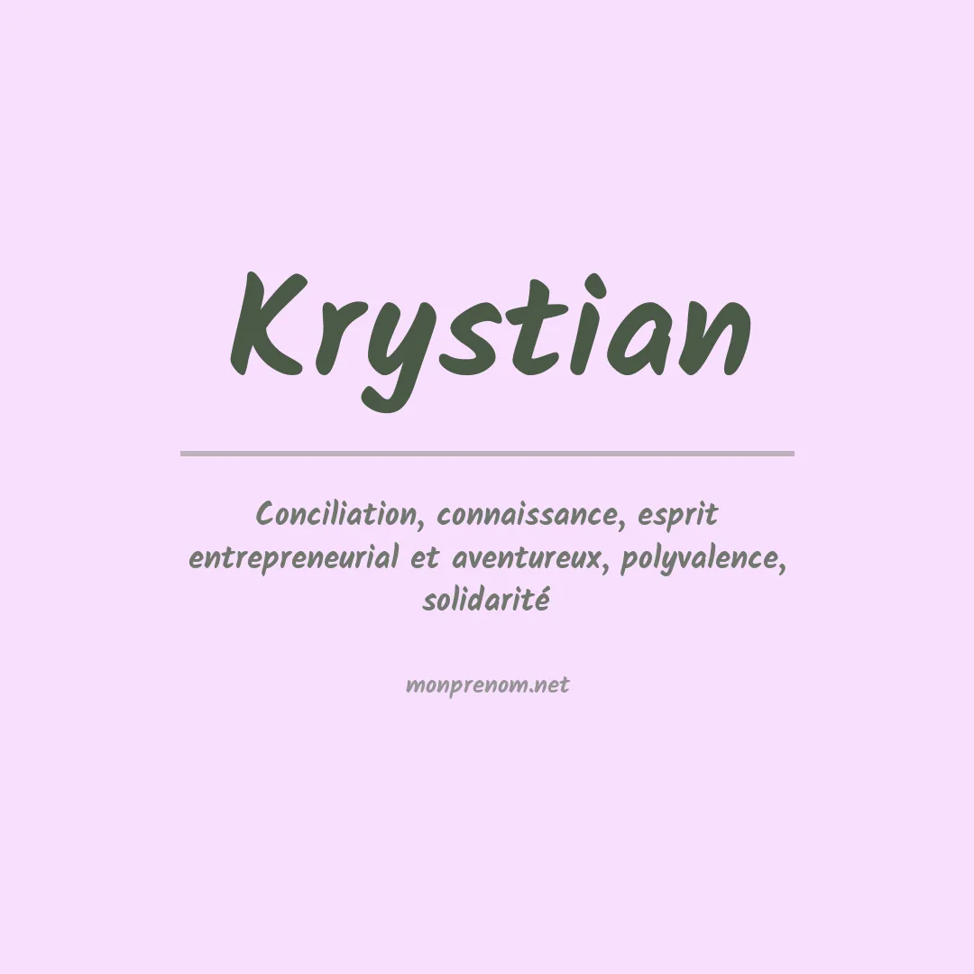 Prénom Krystian
