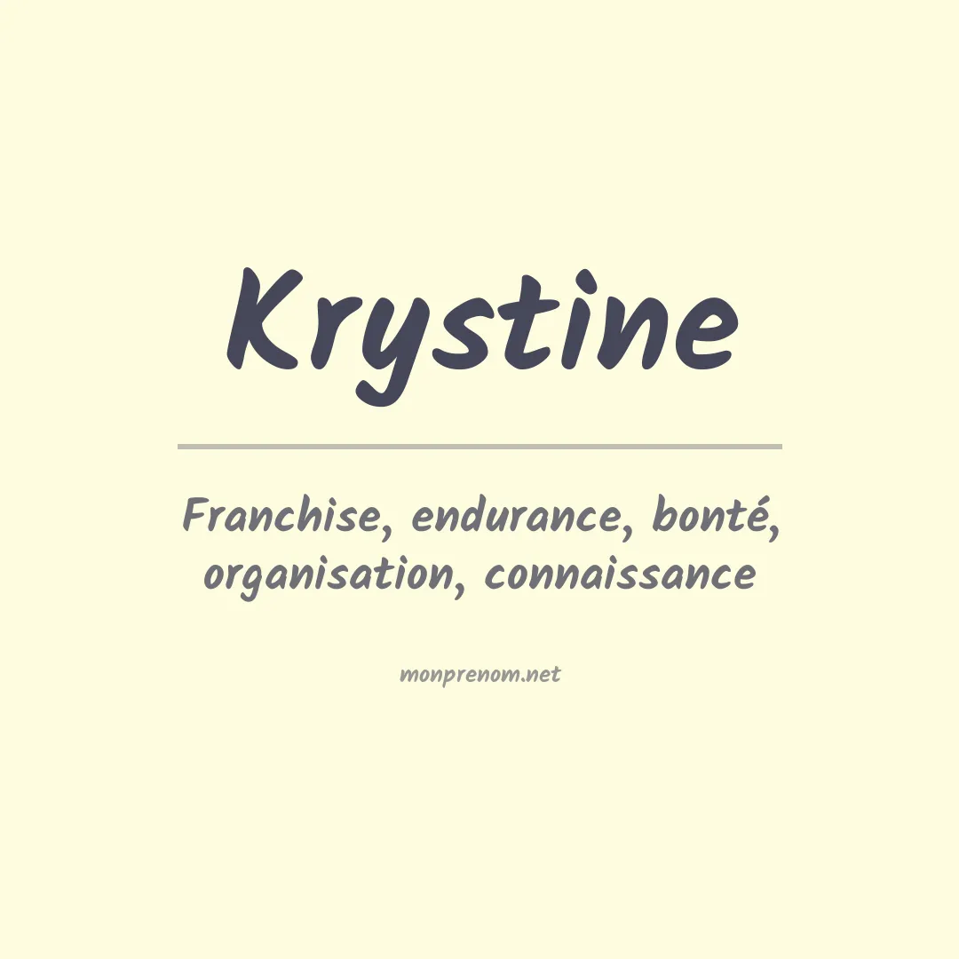 Prénom Krystine