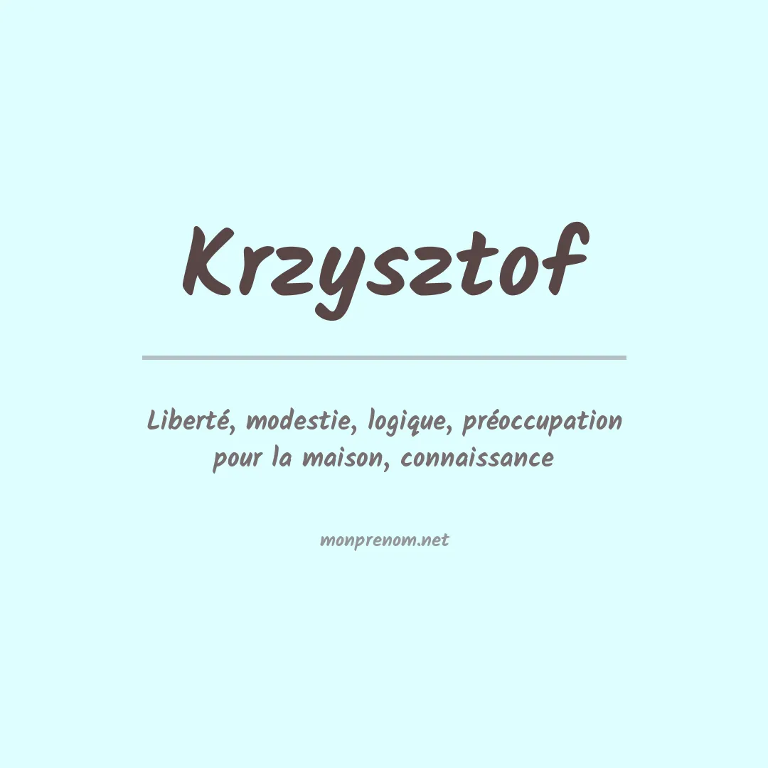 Prénom Krzysztof