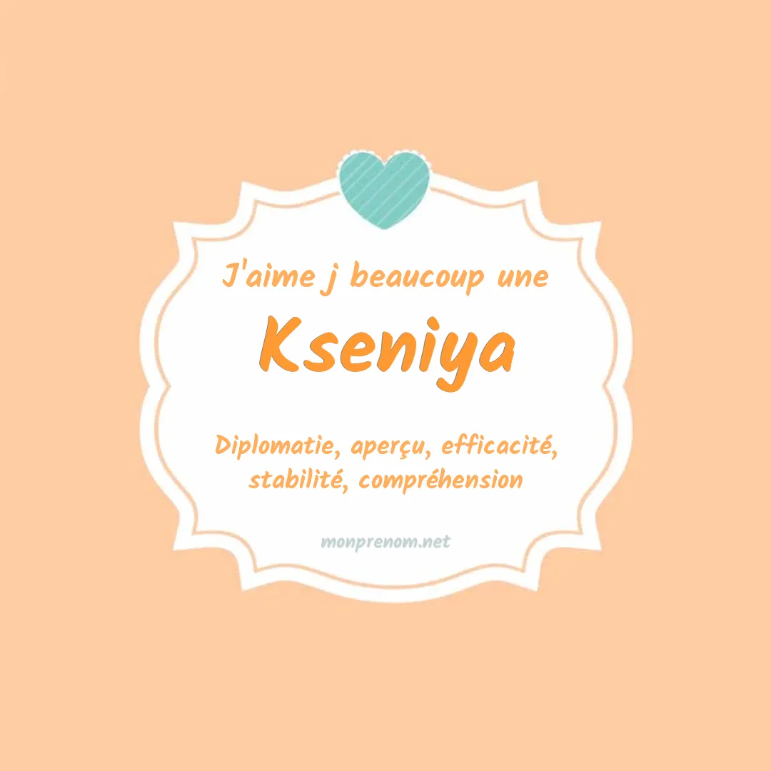 J'aime beaucoup Kseniya