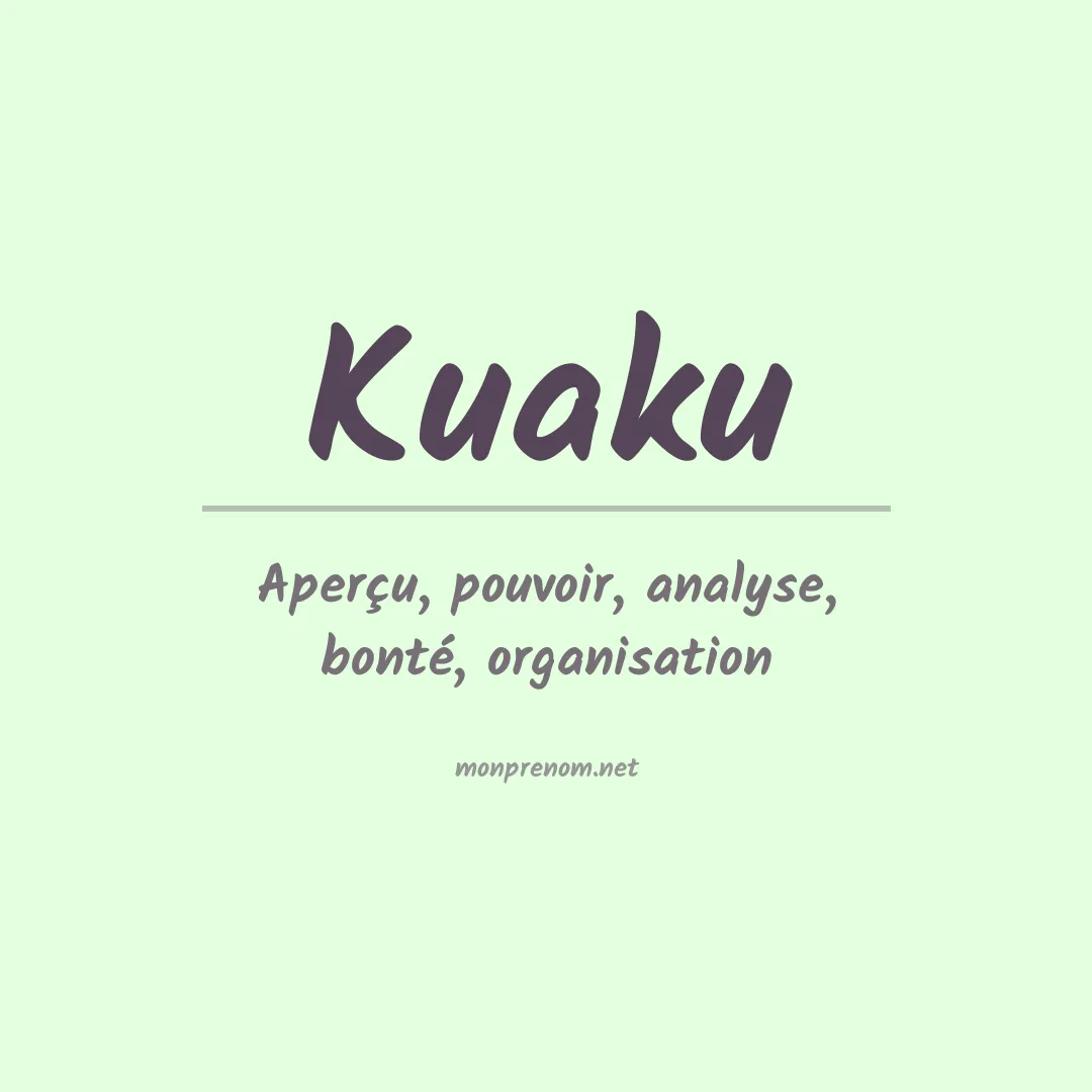 Prénom Kuaku