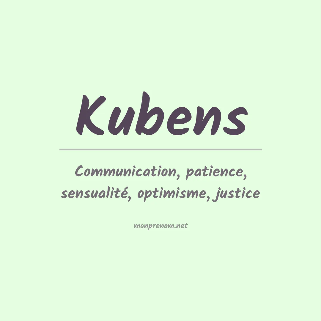 Signification du prénom Kubens