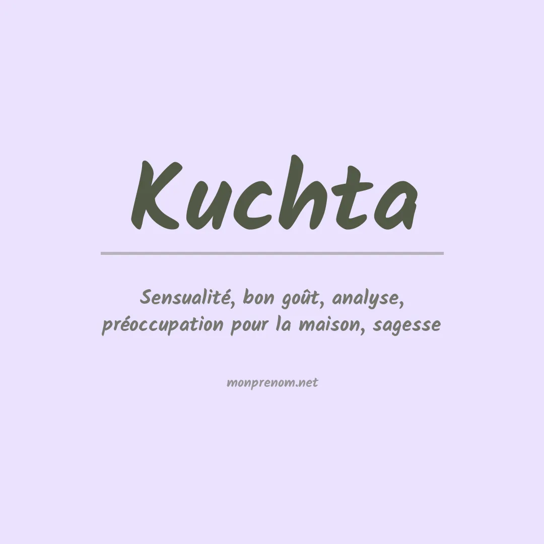Signification du prénom Kuchta