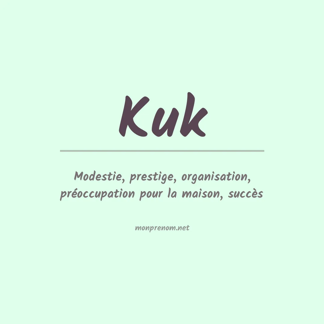 Prénom Kuk