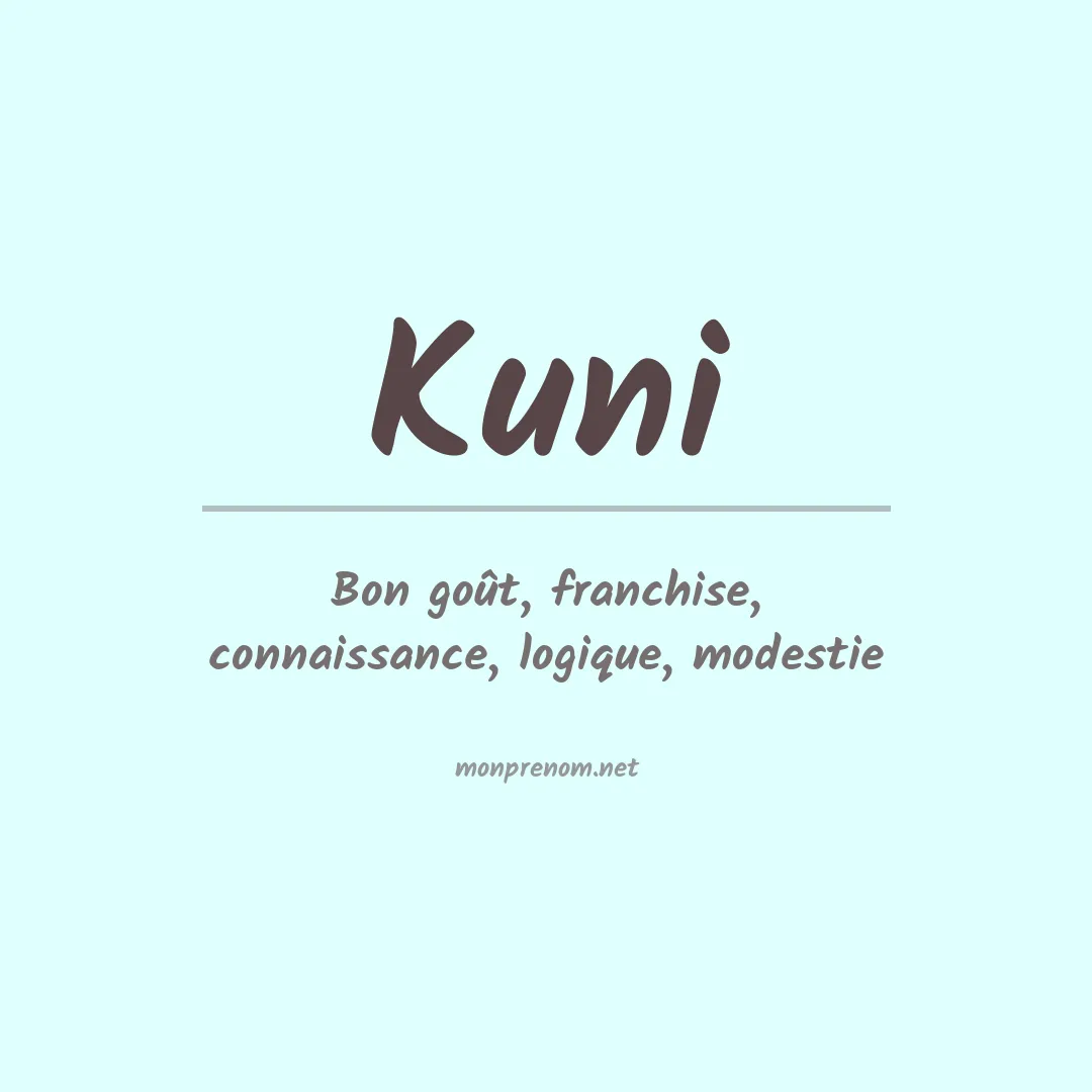 Signification du prénom Kuni