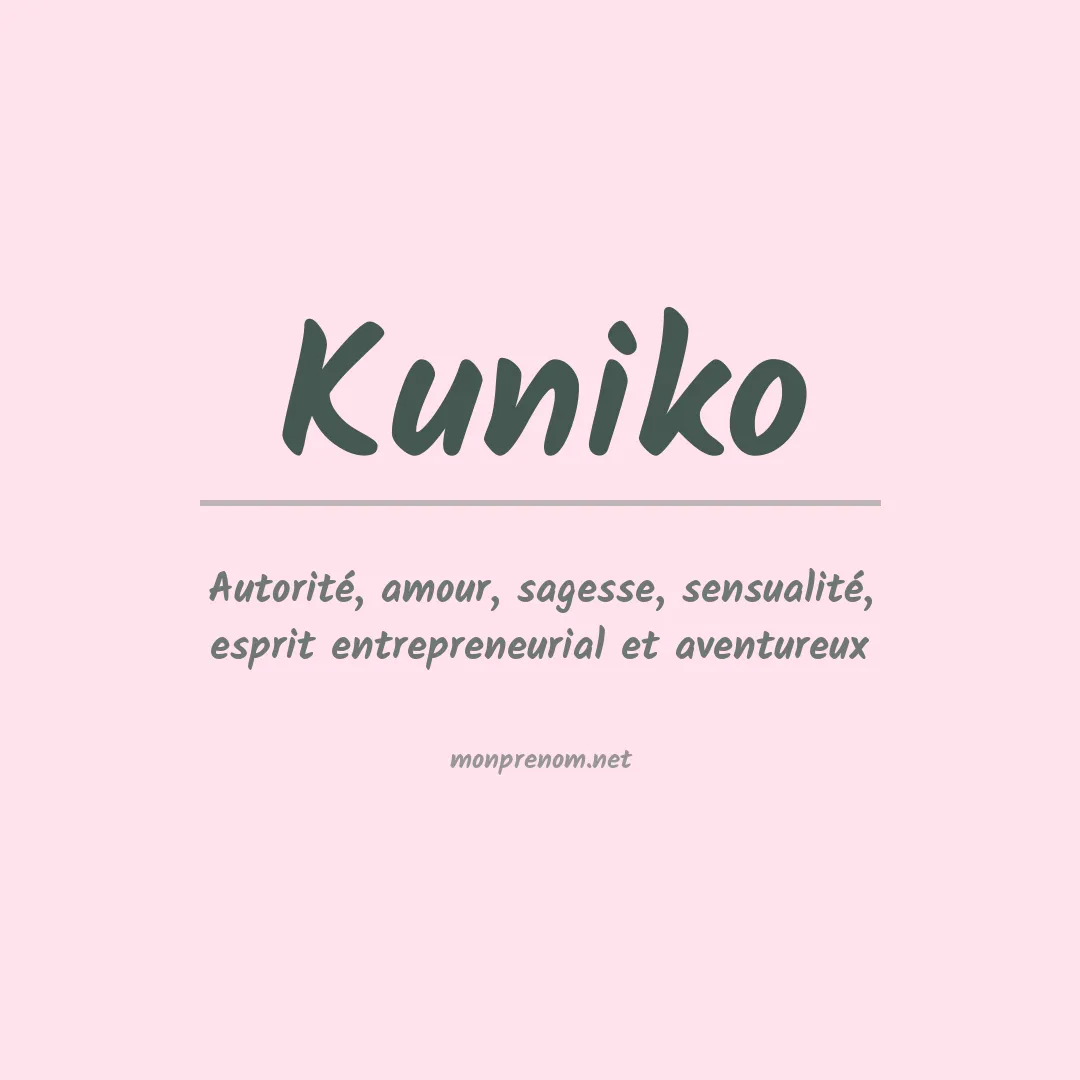 Signification du prénom Kuniko