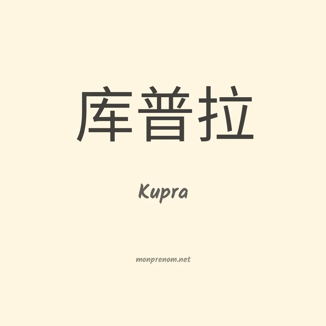 Kupra en chinois