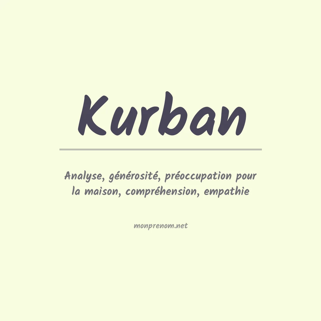 Signification du prénom Kurban