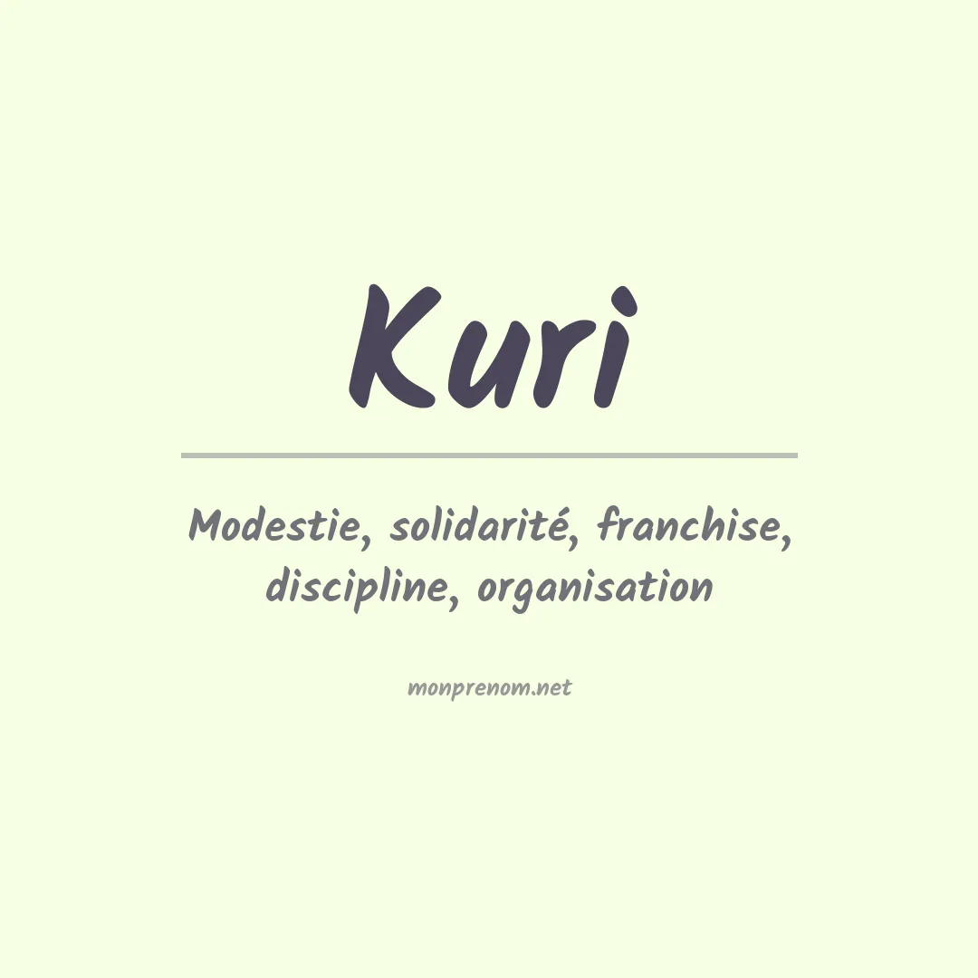 Prénom Kuri