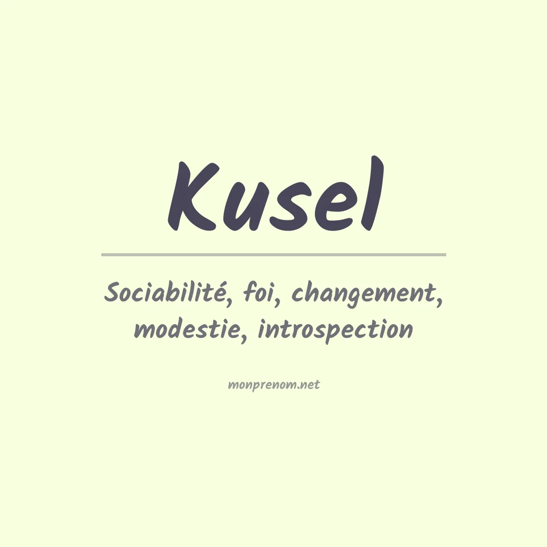 Prénom Kusel