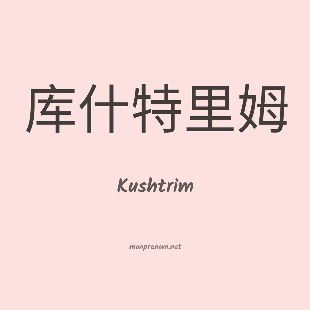 Kushtrim en chinois