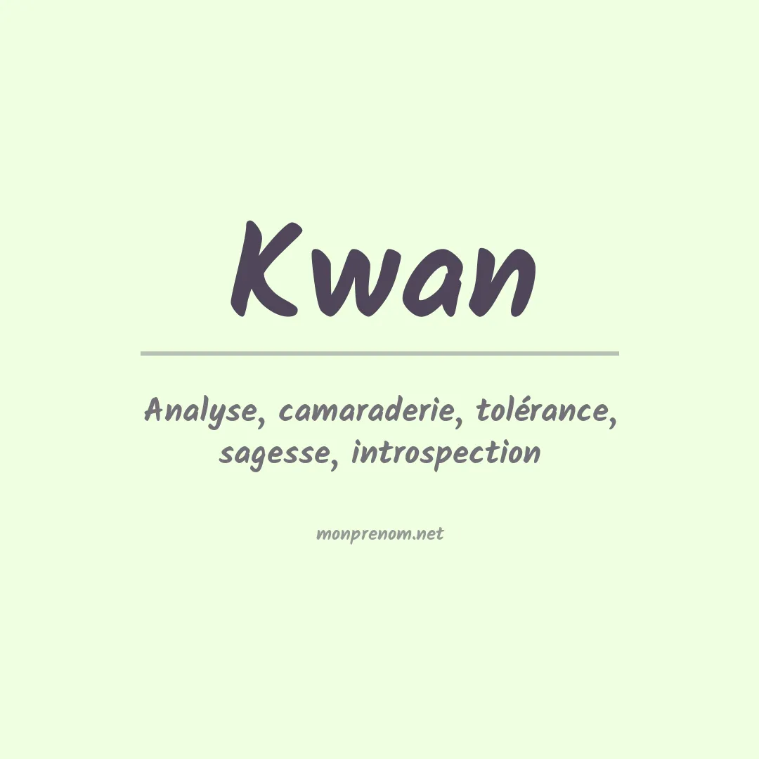 Prénom Kwan