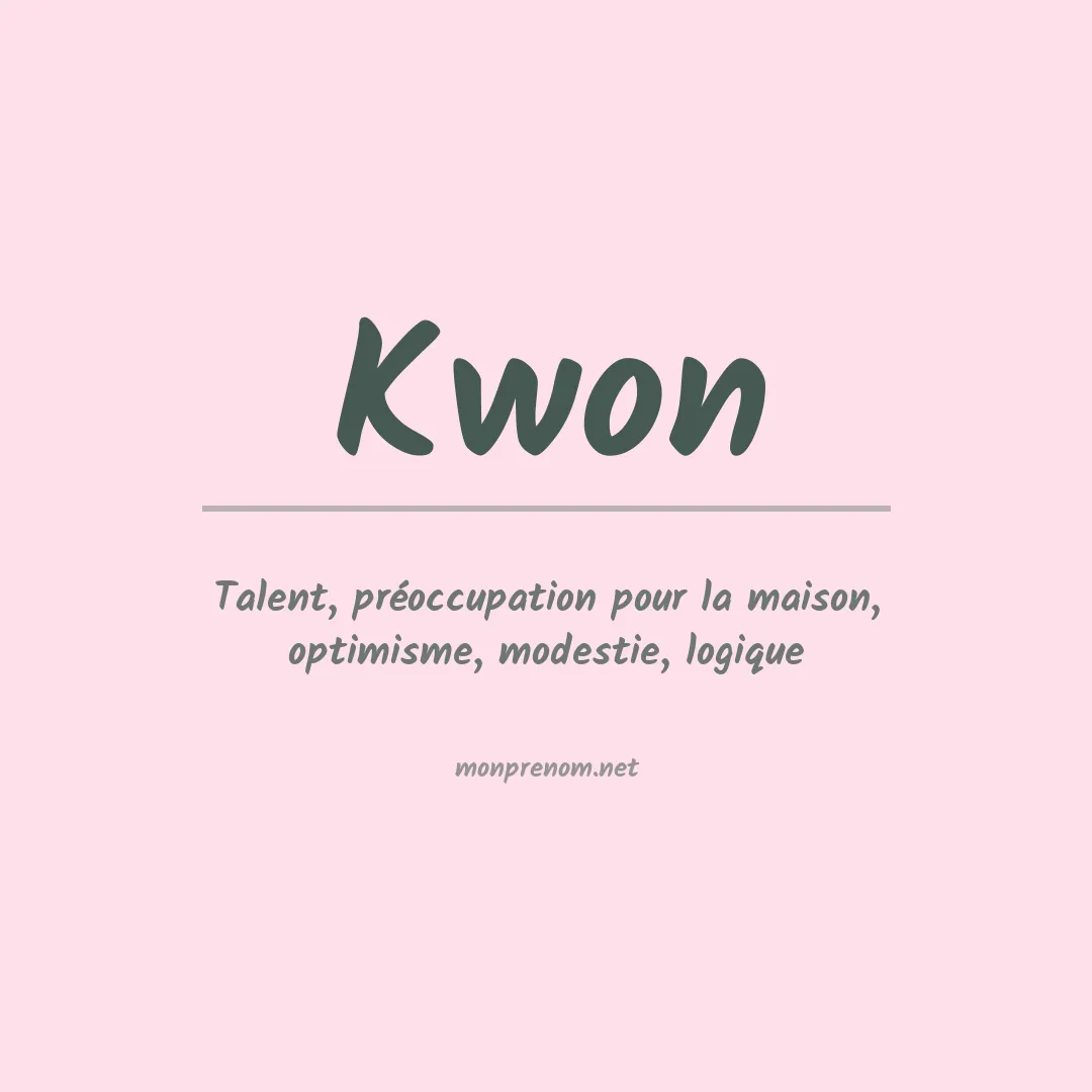 Prénom Kwon