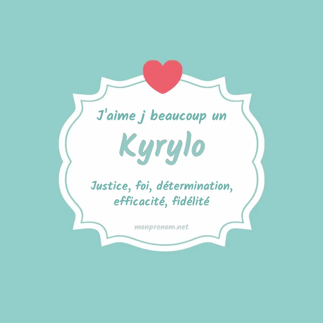 J'aime beaucoup Kyrylo