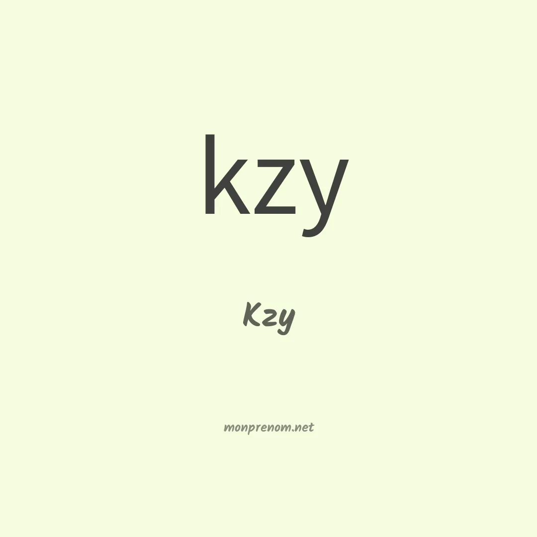 Kzy en chinois