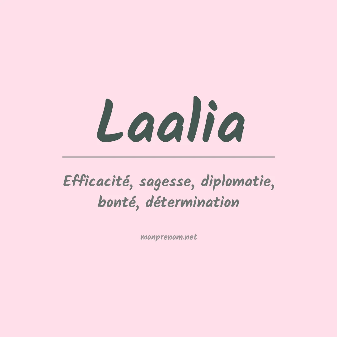 Signification du prénom Laalia