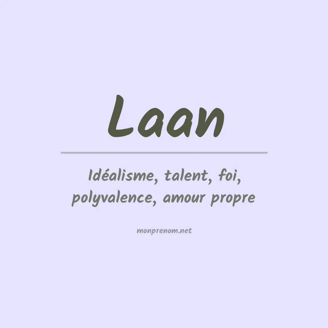 Signification du prénom Laan