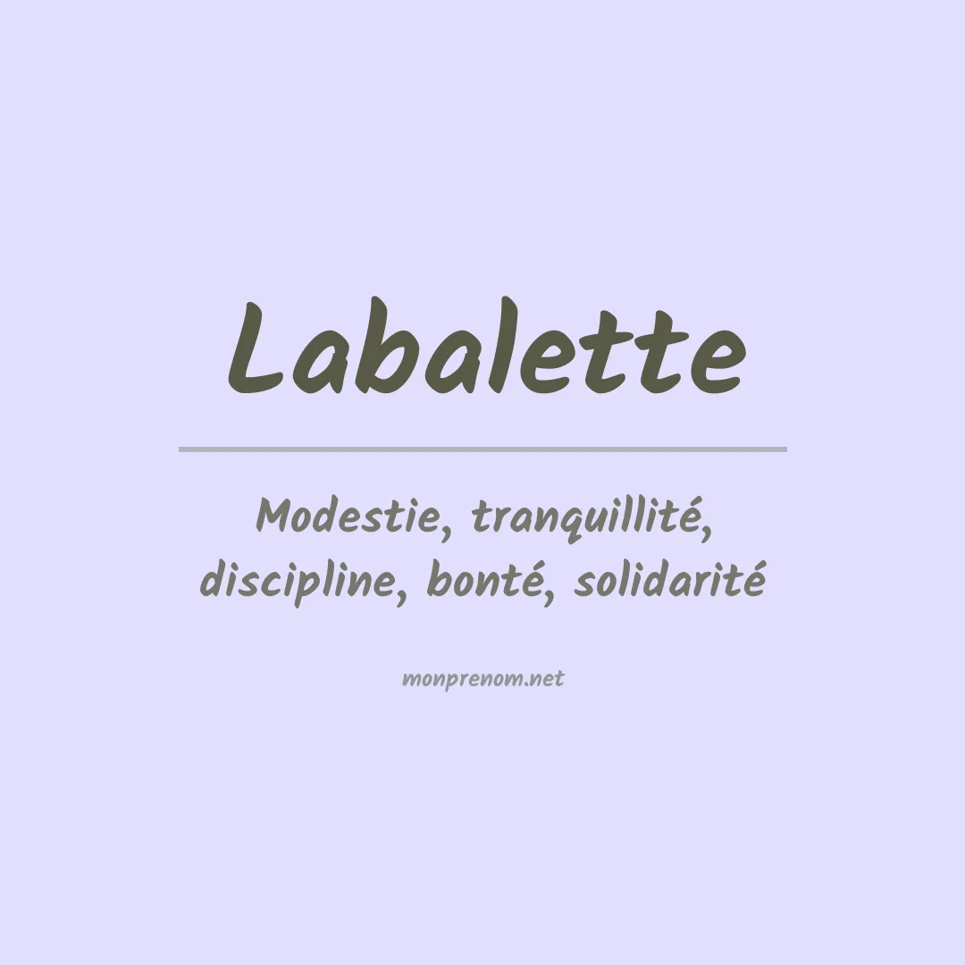 Prénom Labalette