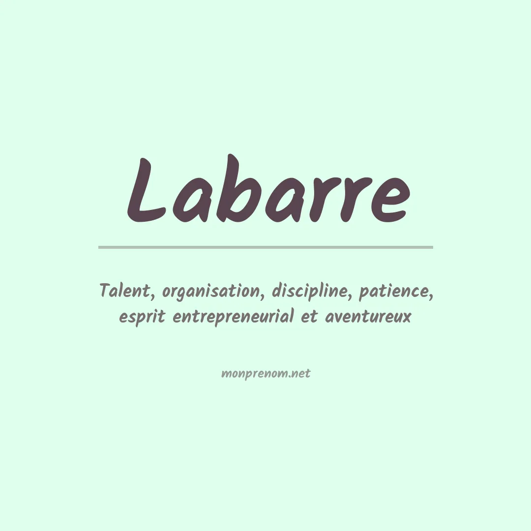Prénom Labarre