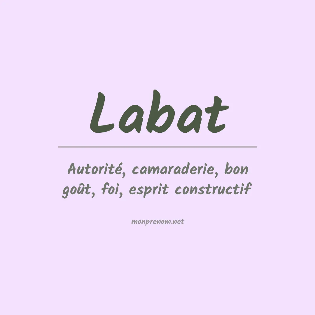 Prénom Labat