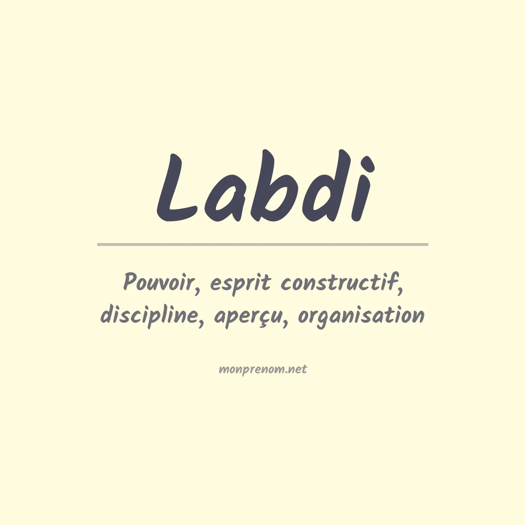 Signification du prénom Labdi