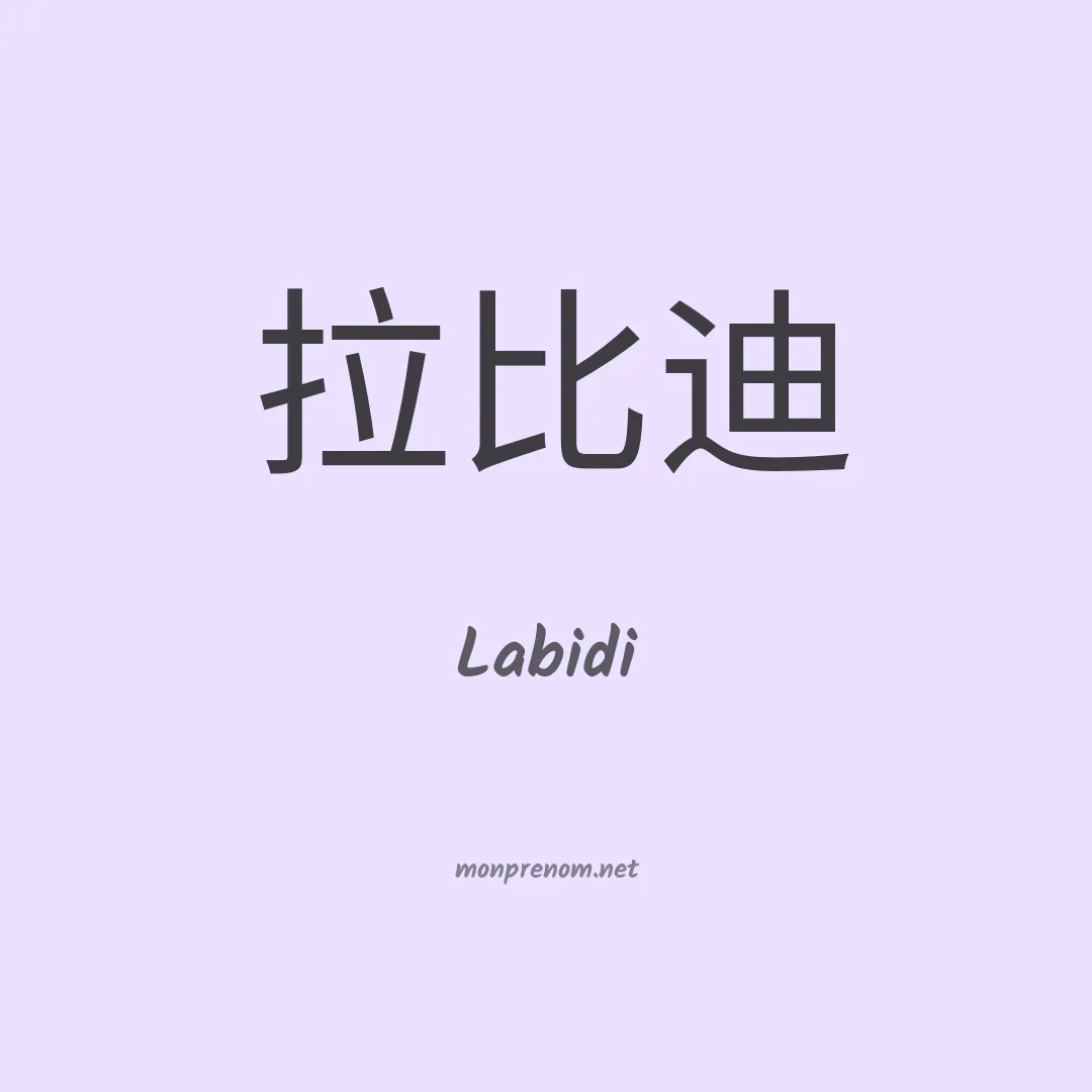 Labidi en chinois