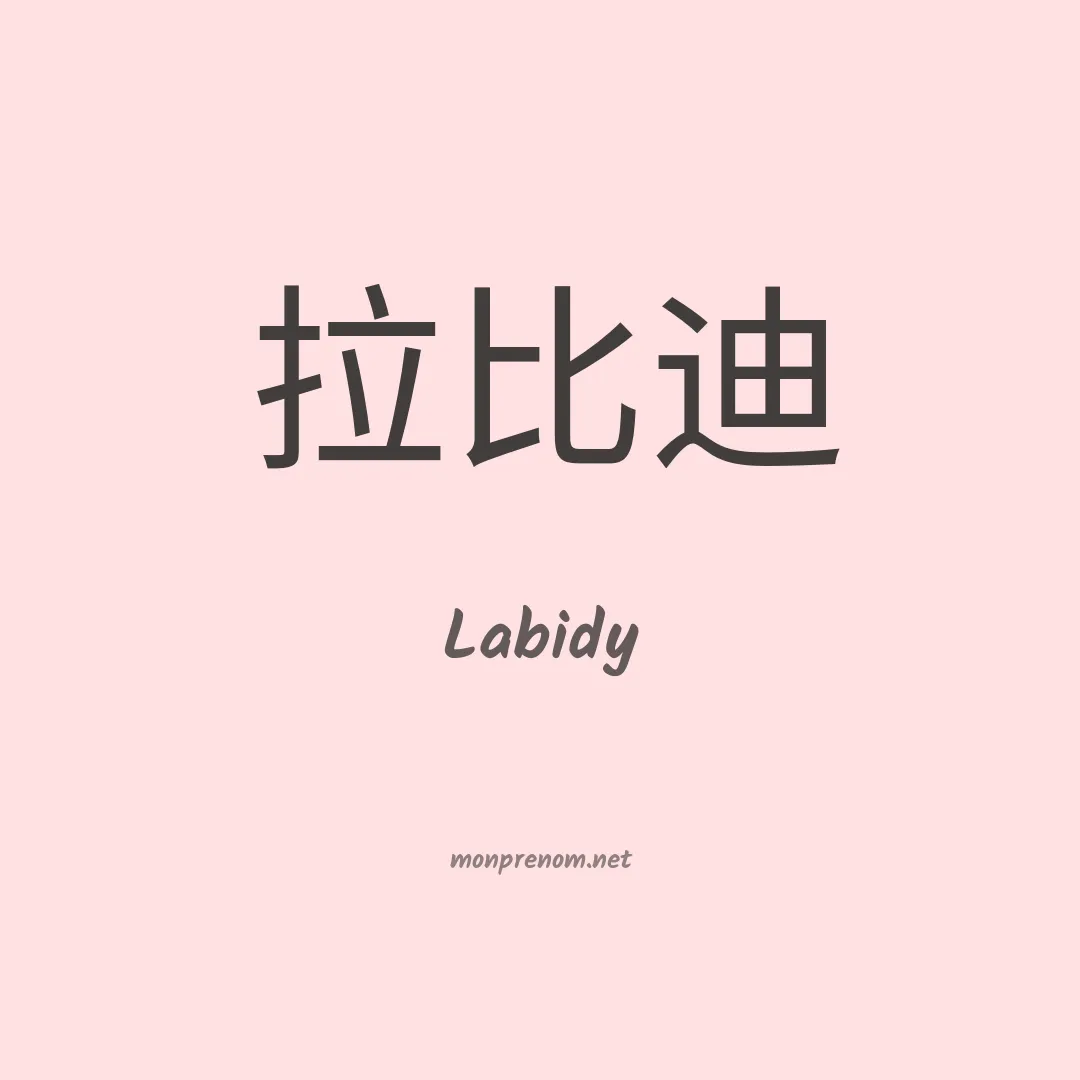 Labidy en chinois
