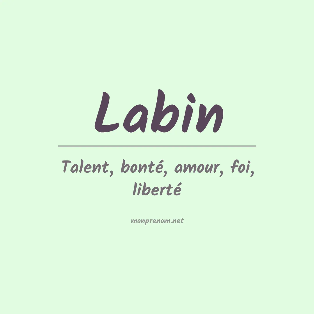 Signification du prénom Labin
