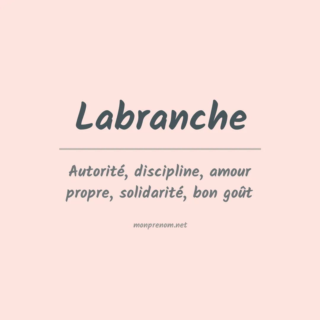 Prénom Labranche