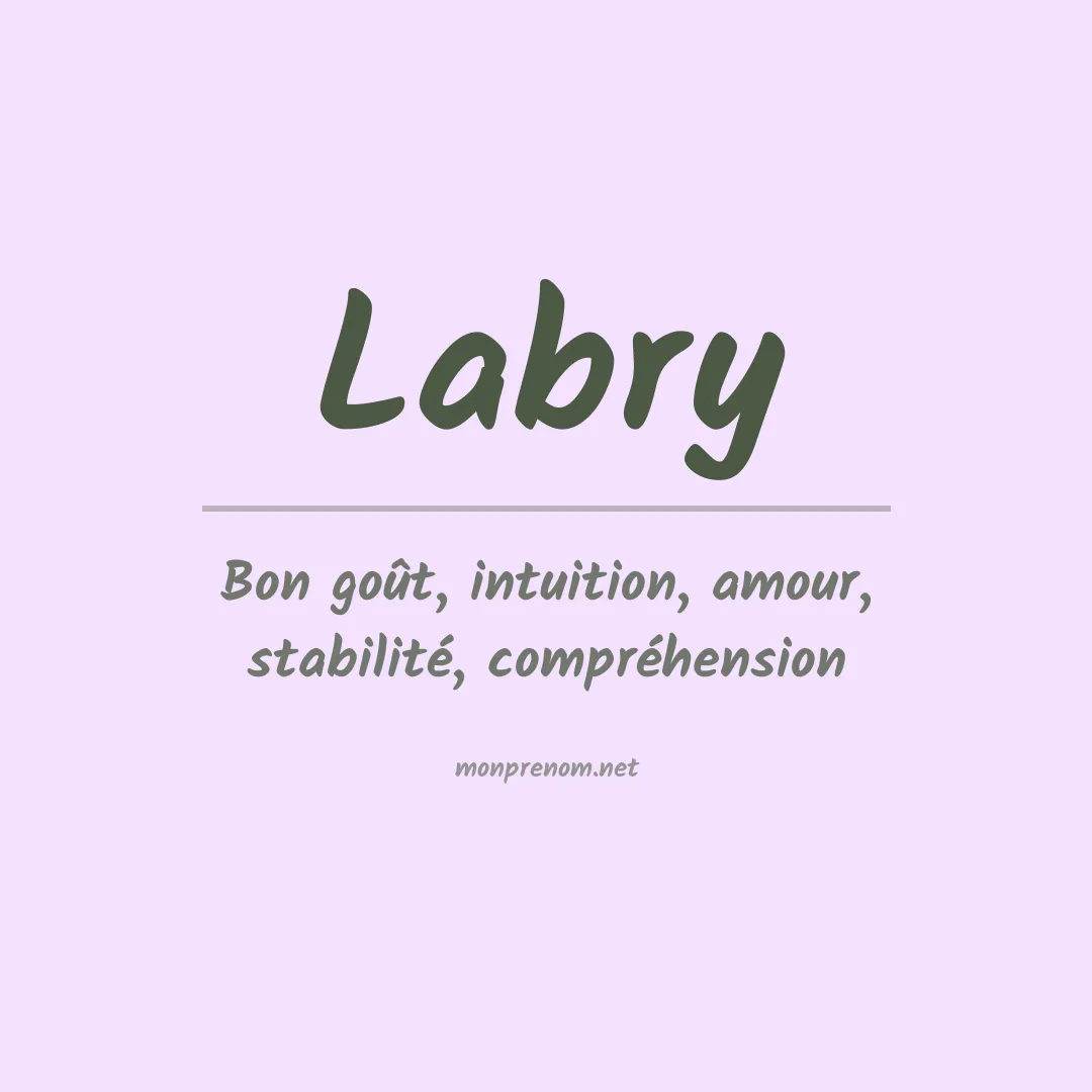 Signification du prénom Labry