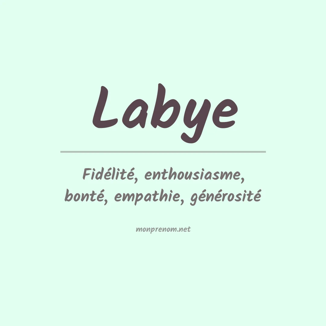 Signification du prénom Labye