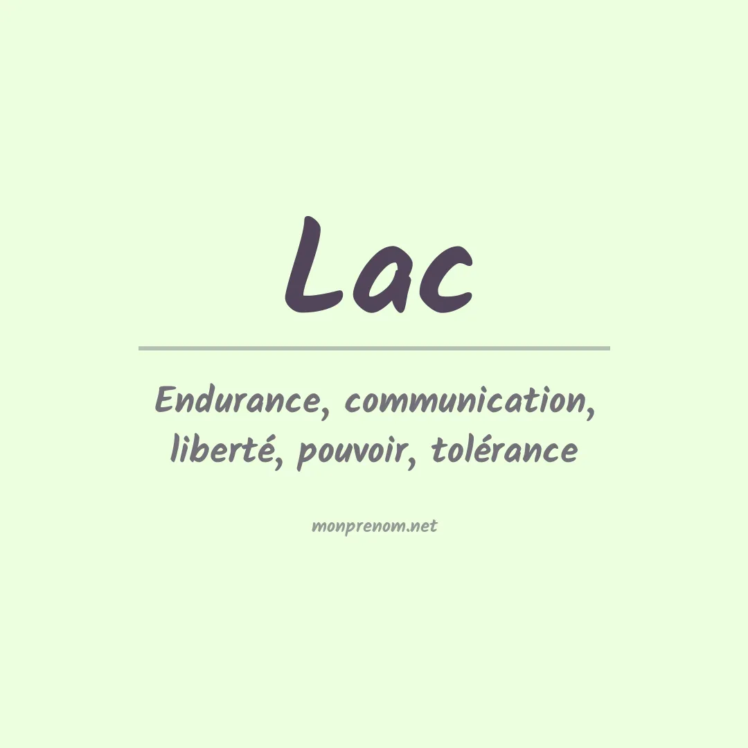 Prénom Lac