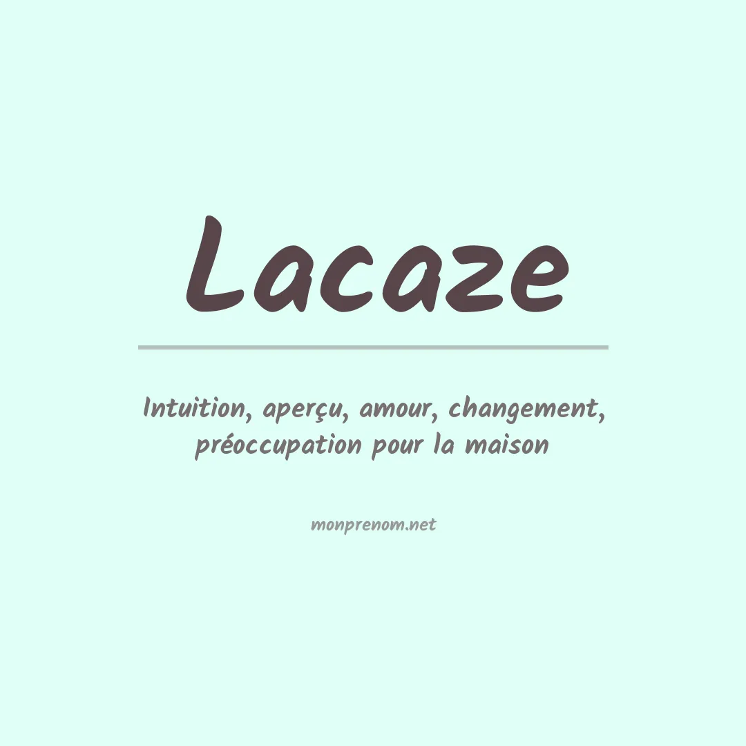 Prénom Lacaze