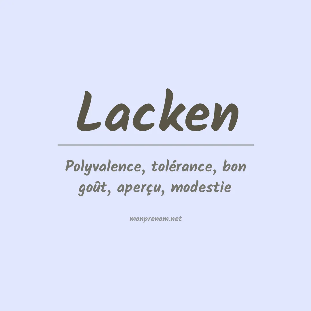 Prénom Lacken