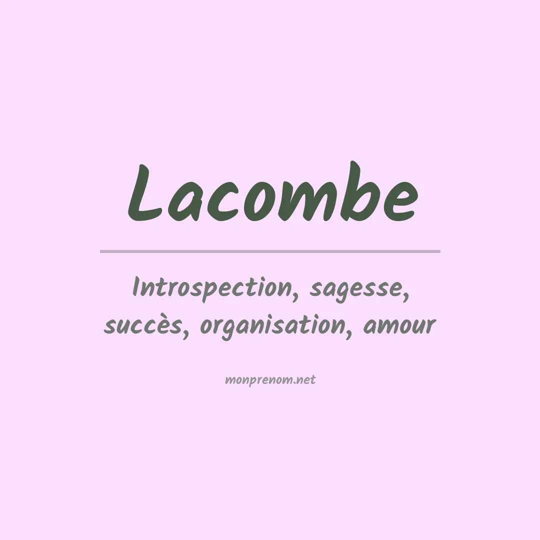 Prénom Lacombe
