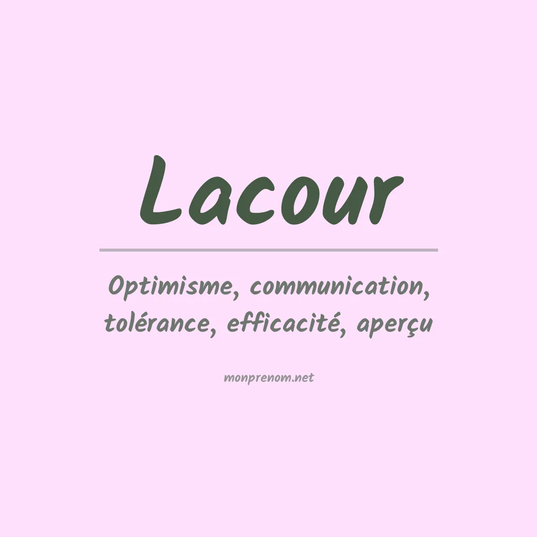 Prénom Lacour