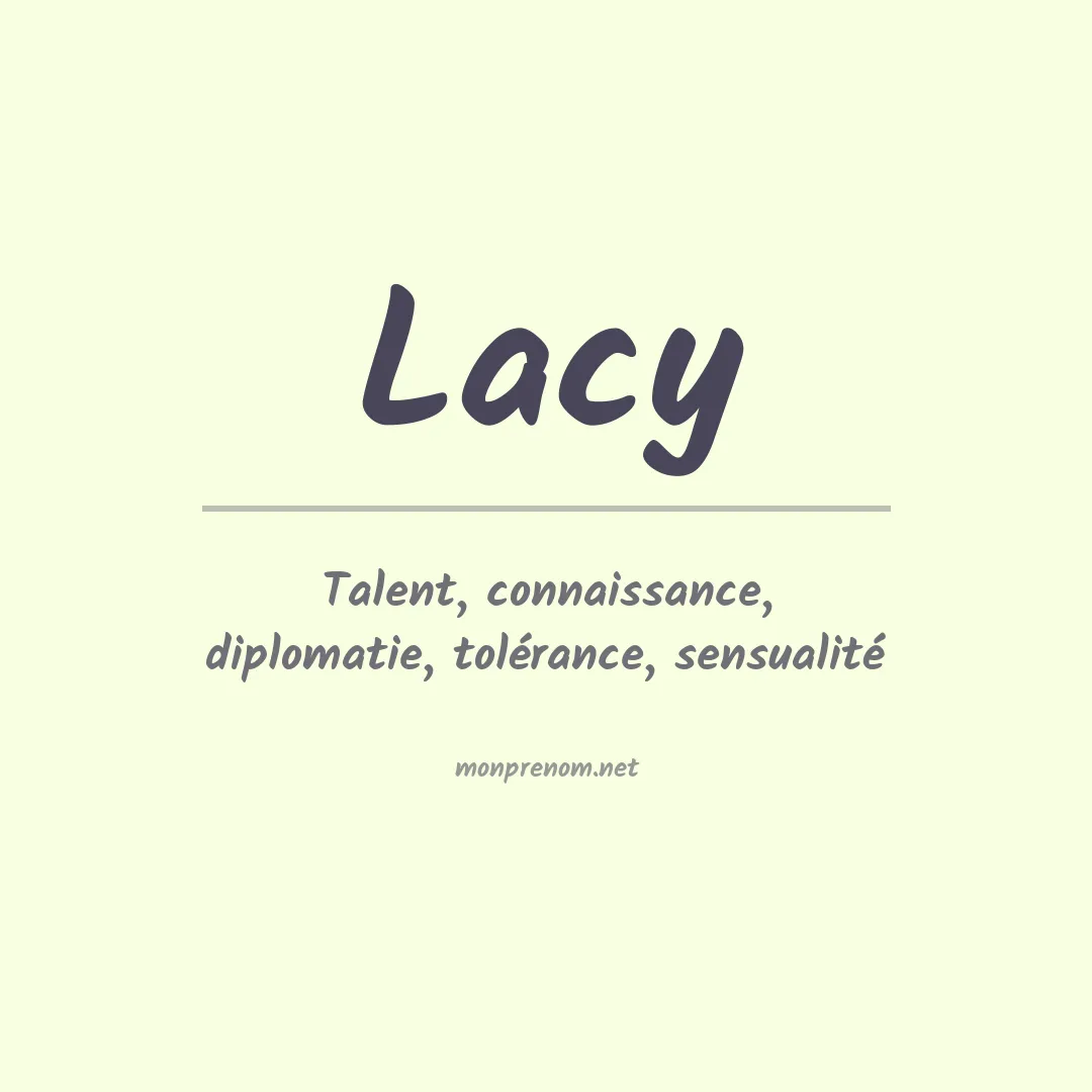Prénom Lacy