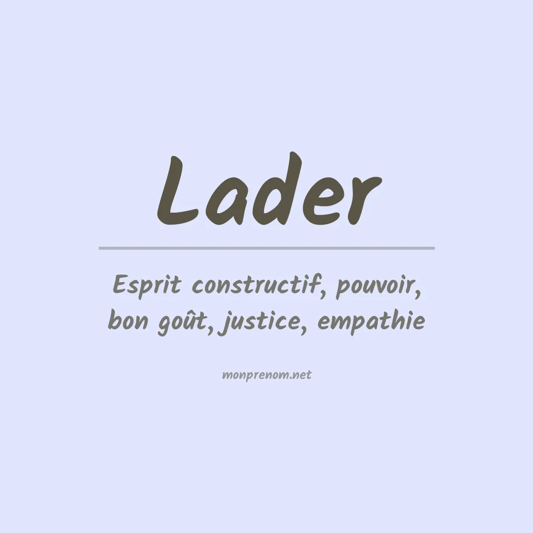 Prénom Lader