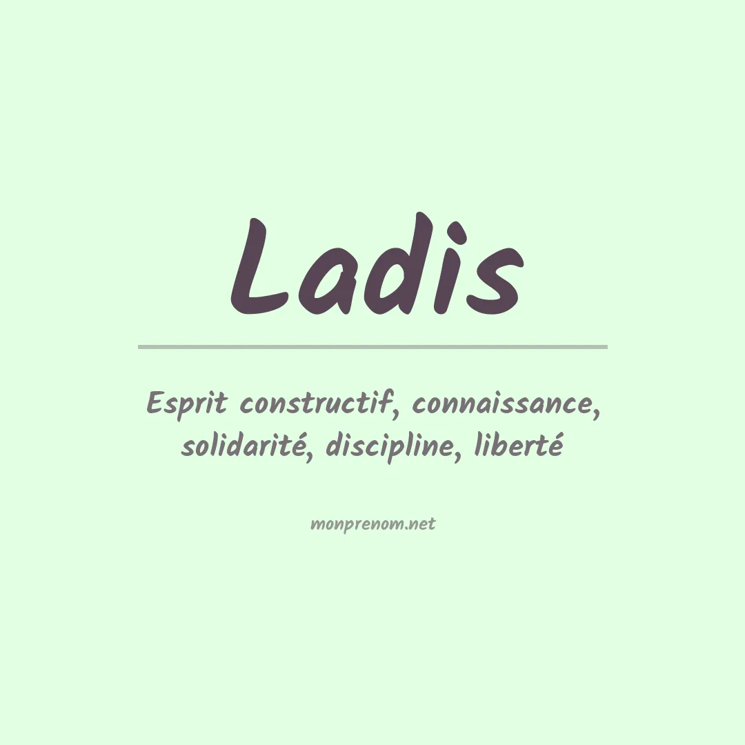 Signification du prénom Ladis