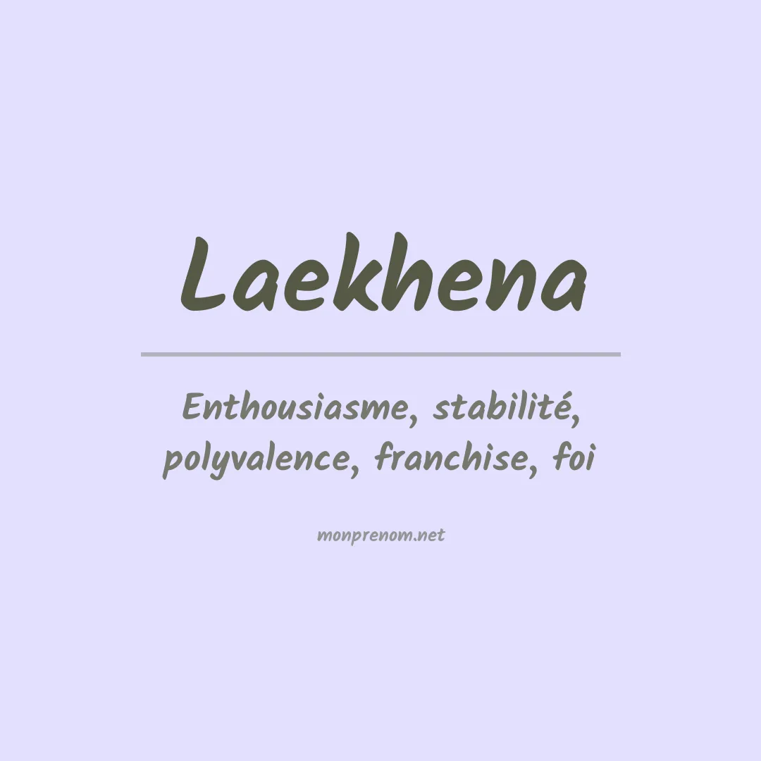 Prénom Laekhena