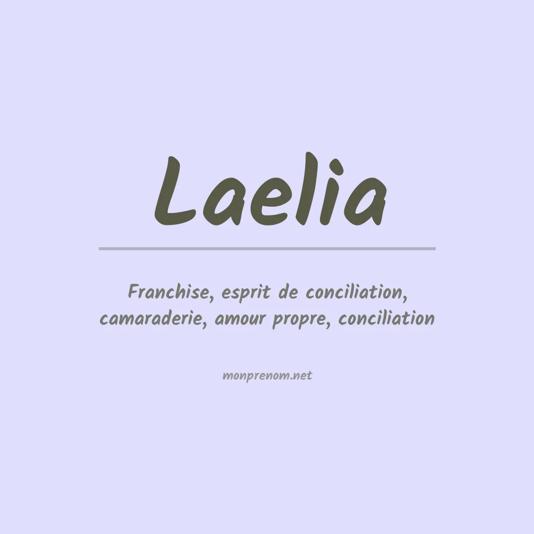 Prénom Laelia