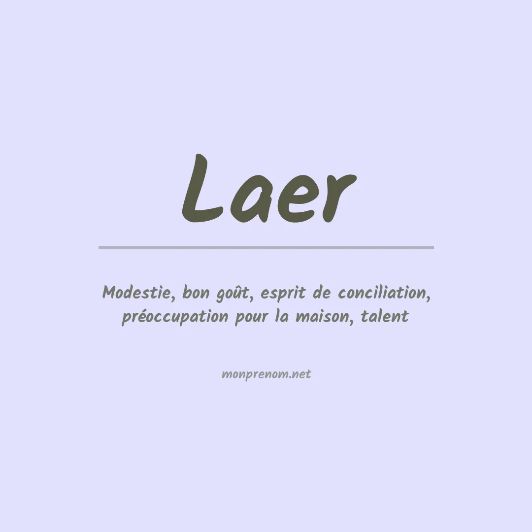 Prénom Laer